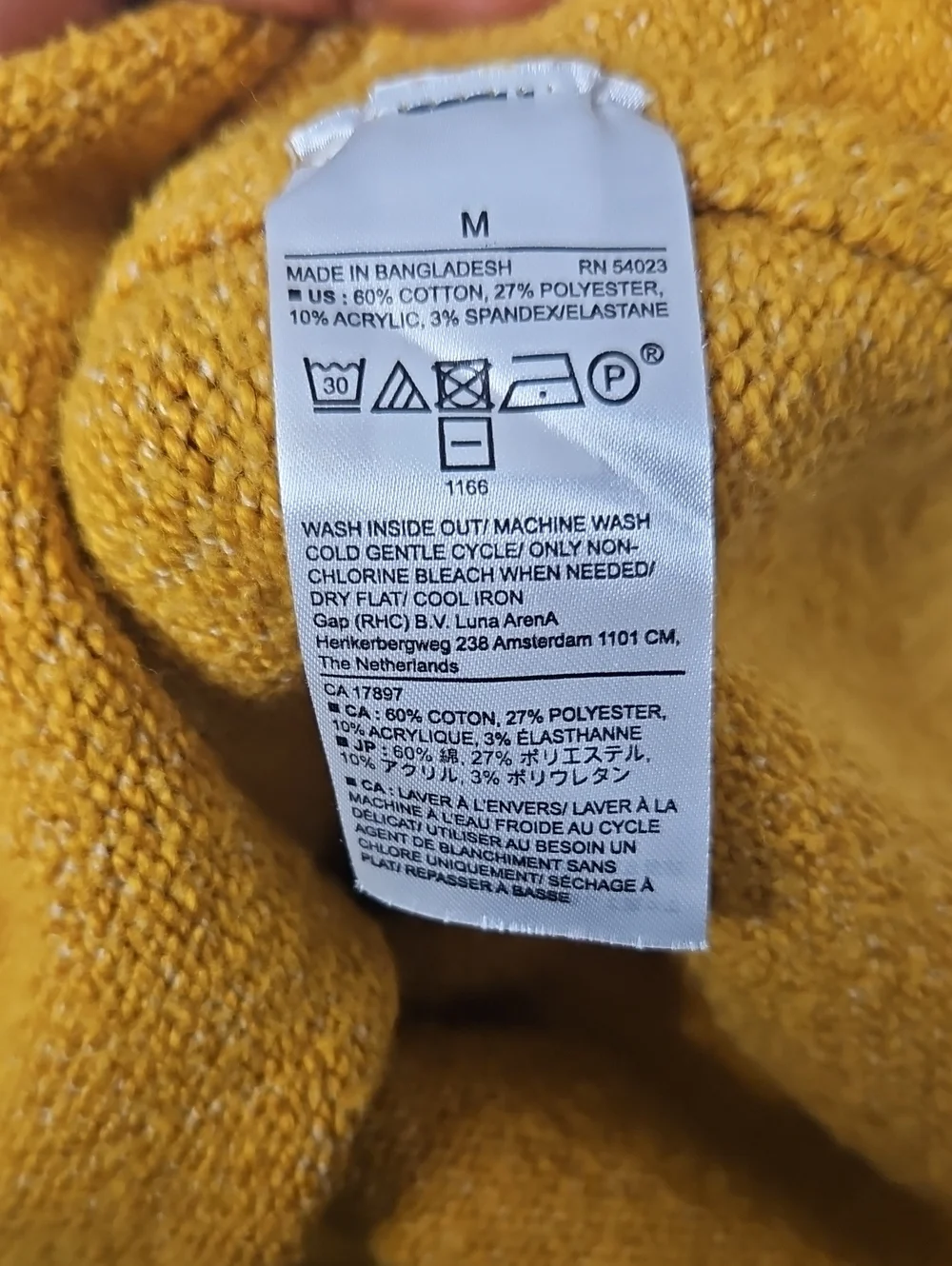 Banana Republic Men's Mustard Crewneck Sweater - Golden Yellow